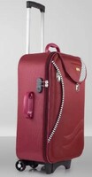 Small Check-in Suitcase (36 inch) 3 Wheels - Medium Cabin Luggage bag(61cm)Travel bag & Trolley Three wheel and number lock - Maroon