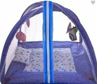 81% Off - Gopal ji Collection Laddu Gopal Bed Cotton Net Bed Super Soft Quality 0 To 6 No size Laddu Gopa Cotton Pooja Chowki  (Blue, Pack of 1) upto 85% off starting From Rs.95
