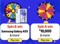 New Quizzes and Spin n win (Rs10/20 instant)