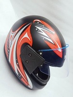 MonteX-1 Stikerhelmet01 Motorbike Helmet (Red, black)