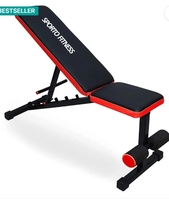 Sporto Fitness S-102 Weight Bench,700LB Stable Multi-Purpose Foldable Incline Decline Exercise Multipurpose Fitness Bench