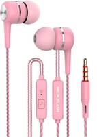 Microflash S7-Deep Bass, Clear Hi-Fi Sound, Headphones Wired  (Pink, In the Ear)