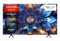 TCL 139 cm (55 inches) 4K Ultra HD Smart QLED Google TV 55C61B (Black) Apply ₹1000 coupon
