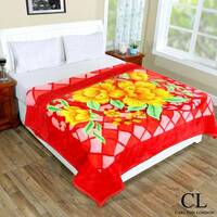 CARLTON LONDON Floral Double Mink Blanket for Heavy Winter  (Fur, Multicolor6)