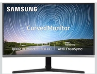  Samsung 27-Inch(68.5cm) FHD, 1800R Curved 1,920 X 1,080 LED Monitor, VA Panel, Slim Design, AMD Freesync, Flicker Free, HDMI, Audio Port (LC27R500FHWXXL, Dark Blue Gray) 