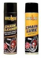 Kangaroo Chain Lube And Chain Cleaner (500 Ml Each, Black).