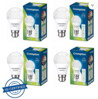 Crompton 9 W Basic Standard B22 LED Bulb  (White, Pack of 4)