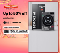 Amazon Coupon Carnival Up to 50% off on Appliances - Save Up to ₹5,000 off on Coupon (19th - 23rd June)