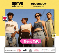 Amazon Serve Sale - Min 60% off on Fashion + Extra 5% off 