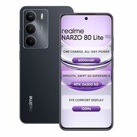 realme NARZO 80 Lite 5G (Onyx Black, 6GB+128GB) | 6000mAh Long-Lasting Battery  Apply ₹1000 coupon 