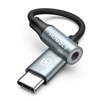 HUMBLE Type-C to 3.5mm Audio Jack Adapter with DAC – Compatible with iPhone 15 Pro Max/ 15 Pro/ 15 Plus, Galaxy S24/ S24 Ultra/ S23/ S23 Ultra/ S22/ S21, Flip/Fold, iPad Pro & Other Type C Devices