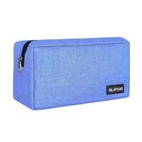 ALIFIYA Polyester Gadget Charger Pouch/Travel Organizer Pouch for Cables/Hard Disk/Charger (Grey - Pack of 2)