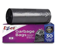 Ezee Garbage Bags for Dustbin/Trash Bag | 30 Pcs | Medium 19 X 21 Inches