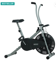 BIONFIT Fixed Handle Exercise Cycle, Air Bike for Home Gym, Indoor Cycles Exercise Bike (Grey)