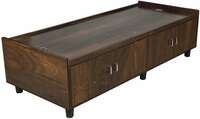 CASPIAN Deewan, Wooden Box Bed || Bed with Box Storage for Home Bedroom Engineered Wood Single Box Bed  (Finish Color - Teak finish, Delivery Condition - Pre-assembled)