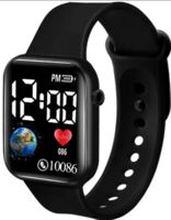 Acnos Black Color Luminous LED Display Digital Watch For Men 