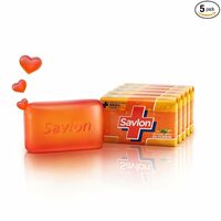Savlon Moisturizing Glycerin soap bar with germ protection, Pack of 5-120g each