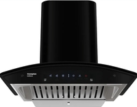 Crompton - IntelliSense 60 cm Curved Glass Kitchen Chimney (Black) 