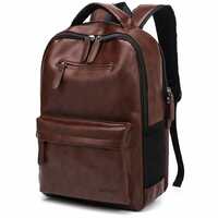 AirCase Vegan Leather Laptop Backpack | 22L | Fits 15.6” | Water-Resistant – Tan At Just Rs.999