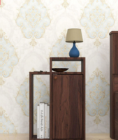 Akari Bedside Table In Walnut Melamine Finish