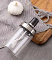 250 ml Borosilicate Glass Storage Jar With Spoon