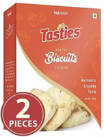 Bigbasket - Tasties Biscuits Cashew Nut and fresho Cinnamon Milk Chocolate Dipped Cookies [location specific]