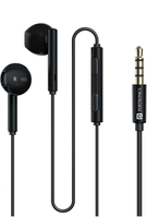  Portronics Conch Theta A in Ear 3.5mm Wired Earphones with In Line HD Mic, Powerful Audio, 14.2mm Dynamic Driver, Unique Earbuds Design, TPE Anti Tangle Wire,In line Controls,Wide Compatibility(Black) 