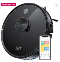 ILIFE A20 Robotic Vacuum Cleaner with Advanced LDS Navigation (WiFi Connectivity, Google Assistant and Alexa) (Black)