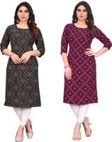 Women Printed Kurta (Multicolor)
