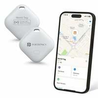 Portronics Worldtag Item Finder with Upto 1 Year Battery Life, Bluetooth Tracker,MFi Certified, Item Locater for Keys, Wallets, Luggage, Pets, Gadgets etc,Only iOS Compatible with Apple Find My App