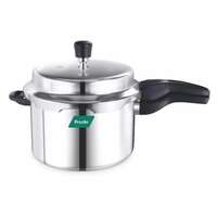 Preethi Neo Induction Base Stainless Steel Outer Lid Pressure Cooker, 5 Litres,Flame protector Handles
