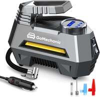 GoMechanic Digital Tyre Inflator for Car - 150 psi, 12V DC Portable Air Pump/Compressor with Digital Tyre Pressure