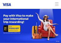 Pay with your Visa card for international spends of $1,000 or more and get a PVR movie ticket voucher worth ₹1,000