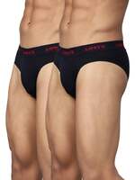 Levi's 009 Men's Pure Cotton Solid Brief - Mid Rise, Outer Elastic Waistband (Pack of 2)