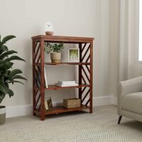 Solimo Ballay Solid Sheesham Wood Book Shelf with 4 Shelves, Natural Finish [Apply ₹1226 Off Coupon]