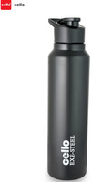 Cello Crysta Flip Single Walled Stainless Steel Flask | Leak Proof & BPA Free | 1000 ml.