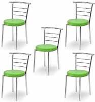 Goyal steel & furniture Strong and Durable Comfortable Dining Chair (5, Green, Standard)