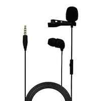 JBL Commercial CSLM30 Auxiliary Omnidirectional Lavalier Microphone with Earphone for Calls, Conferences and Monitoring
