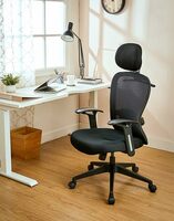 amazon basics Vega Multi Adjustable Headrest Office Chair (Black)