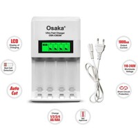 Osaka Battery Charger OSK-C903W LCD Ultra Fast for AA and AAA Ni-mh Rechargeable Batteries (White) 