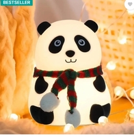 Cute Panda Silicon USB Rechargeable Light Night Lamp  (13.2 cm, Multicolor) (204+13 supercoins)