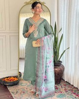 NYRIKA Women Embroidery Straight Kurta Set