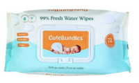 CuteBundles 99% Fresh Water Baby Wipes [user specific]