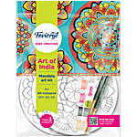 Fevicryl DIY Art of India Mandala Art Kit/Lippan Kit For Students, Children, 1 pc (Set of 12 Items)