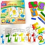 Imagimake Stamp Art Jungle Colouring & Stamping Set, 1 pc