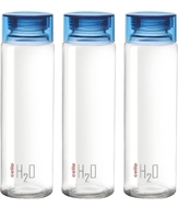 CELLO H2O Glass Fridge Water Bottle 920ml Set of 3