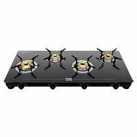 Preethi Luxe Max 4 Burner Glass Top Gas Stove With Driptray Less Infinity Design, With Jumbo Burner Apply ₹1500 coupon 