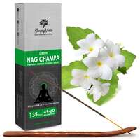 Simply Vedic Nag Champa Incense Sticks 250g – 135 Hand-Rolled Natural Agarbatti with Holder – Now Available at 70% OFF!