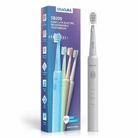 ORACURA Sonic Lite Electric Rechargeable Toothbrush SB200 Grey, 1 Year Warranty, 36,000 strokes/min, 3 Modes, IPX7 Waterproof, 25 Days Charging Time Cycle, 2 Mins Auto-Timer