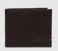 TOMMY HILFIGER  Men Brown Genuine Leather Wallet - Regular Size  (11 Card Slots)(871+51 coins)